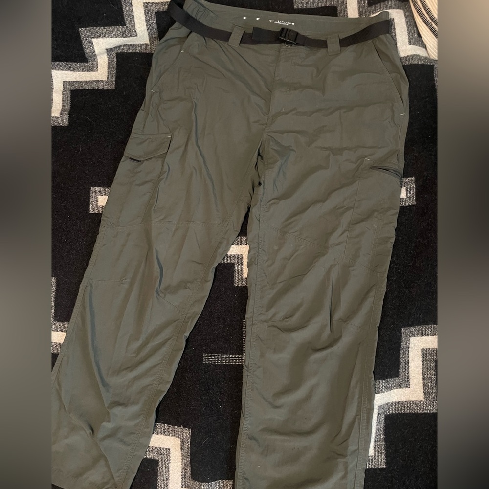 Columbia Mens Belted Nylon Pants W 36 L 30